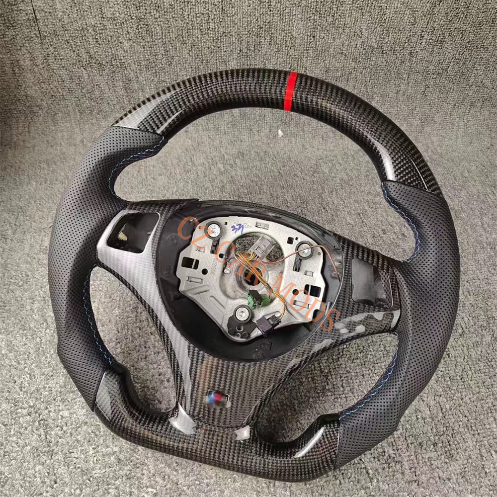 Customized Carbon Fiber Steering Wheel Auto Accessory Original Steering Wheel For BMW 3 Series E90 E92 E82 E87 328i 2007 2008 2009 2010 2011 2012 2013 Re-manufactured Steering Wheel