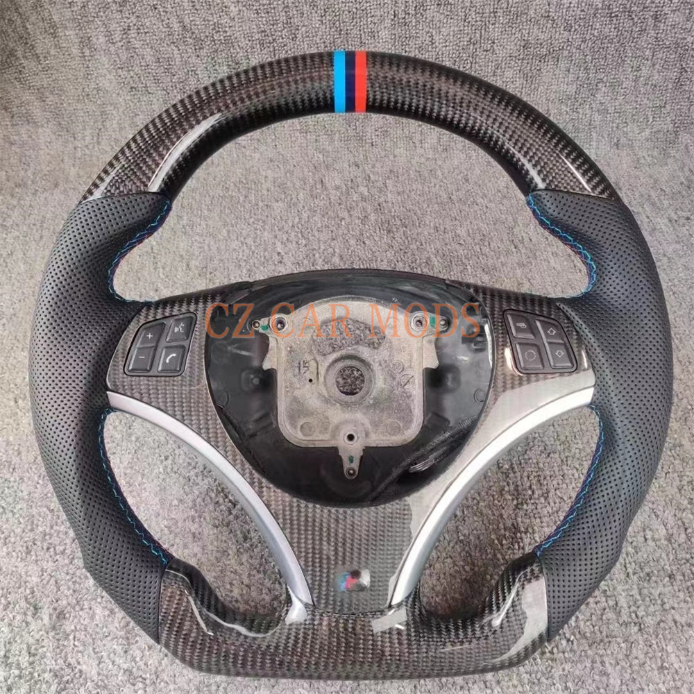 Customized Carbon Fiber Steering Wheel For BMW 3 Series E90 E92 E82 E87 328i 2007 2008 2009 2010 2011 2012 2013 Auto Accessory Original Steering Wheel Re-manufactured Steering Wheel