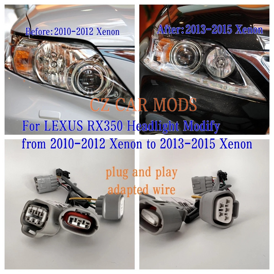 For LEXUS RX350 Headlight 2010 2011 2012 Xenon to 2013 2014 2015 Xenon Adapter Wire
