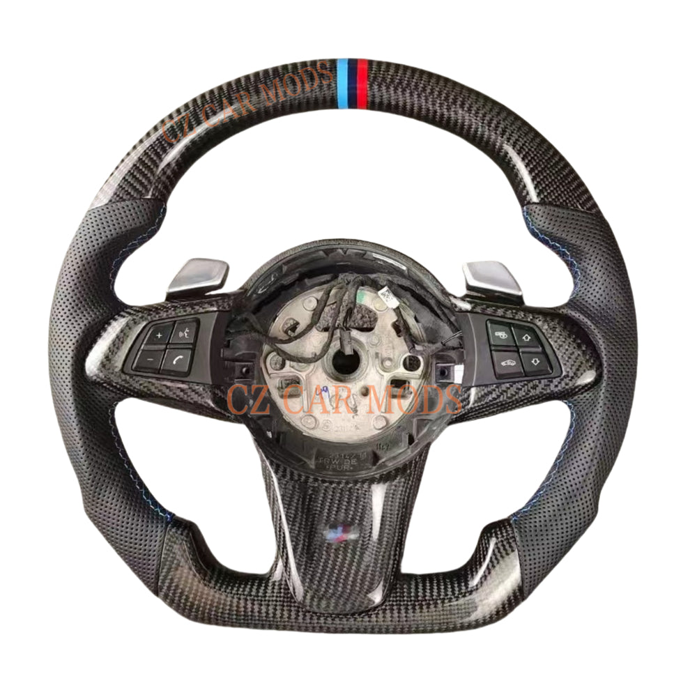 Custom Real Carbon Fiber Steering Wheel For BMW Z4 E86 2009 2010 2011 2012 2013 2014 2015 2016 Auto Accessory Original Steering Wheel Remanufactured