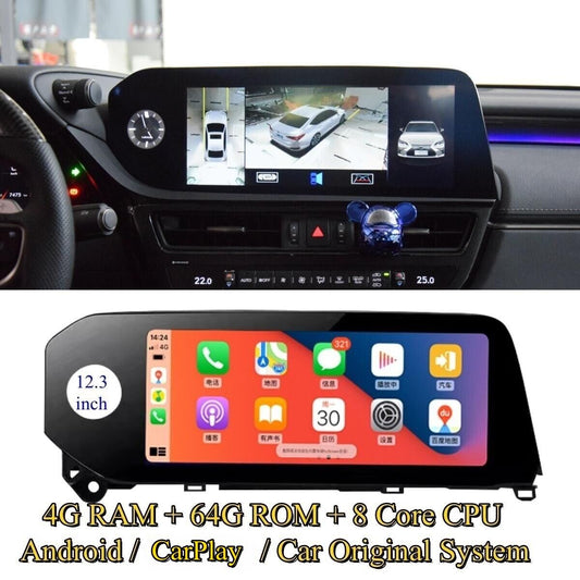12.3" Car GPS Touch Navi Screen Upgrade For 2022 2023 LEXUS ES250 ES300h ES350