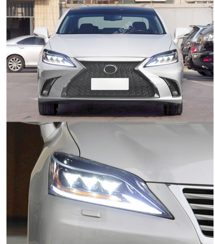Triple Beam LED headlights and Bumper Kits for 2007 2008 2009 LEXUS ES ES350 Car Headlight Replacement/Modification
