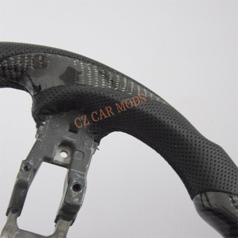 Customized Black Alcantara Real Carbon Fiber Steering Wheel Auto Accessory For Honda Civic 11th GEN 2022 2023 2024 Remanufactured
