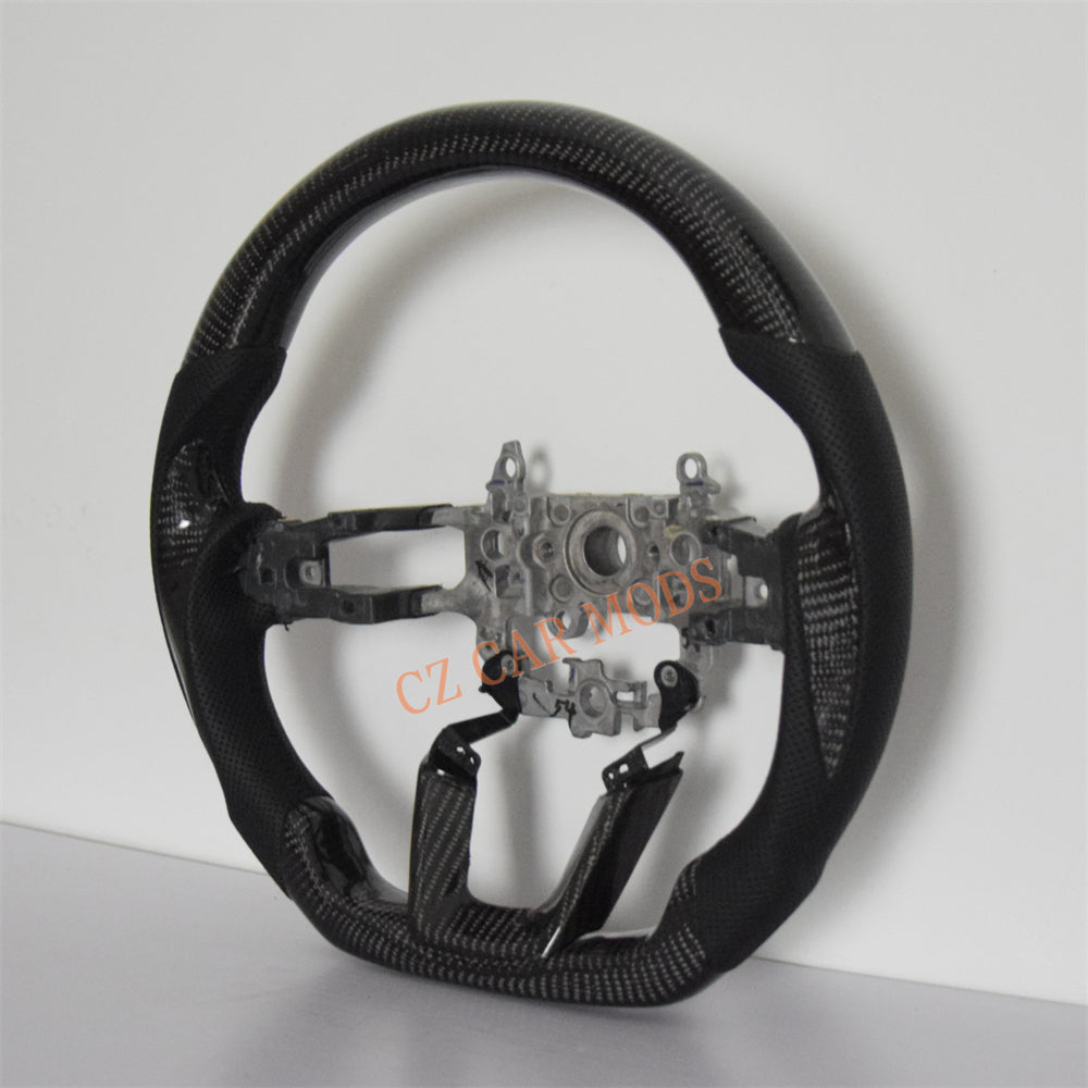 Customized Black Alcantara Real Carbon Fiber Steering Wheel Auto Accessory For Honda Civic 11th GEN 2022 2023 2024 Remanufactured