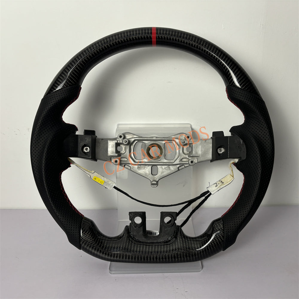 Customized Brand New Carbon Fiber Steering Wheel Auto Accessory With Red Center Strip For Dodge Challenger 2011 2012 2013 2014