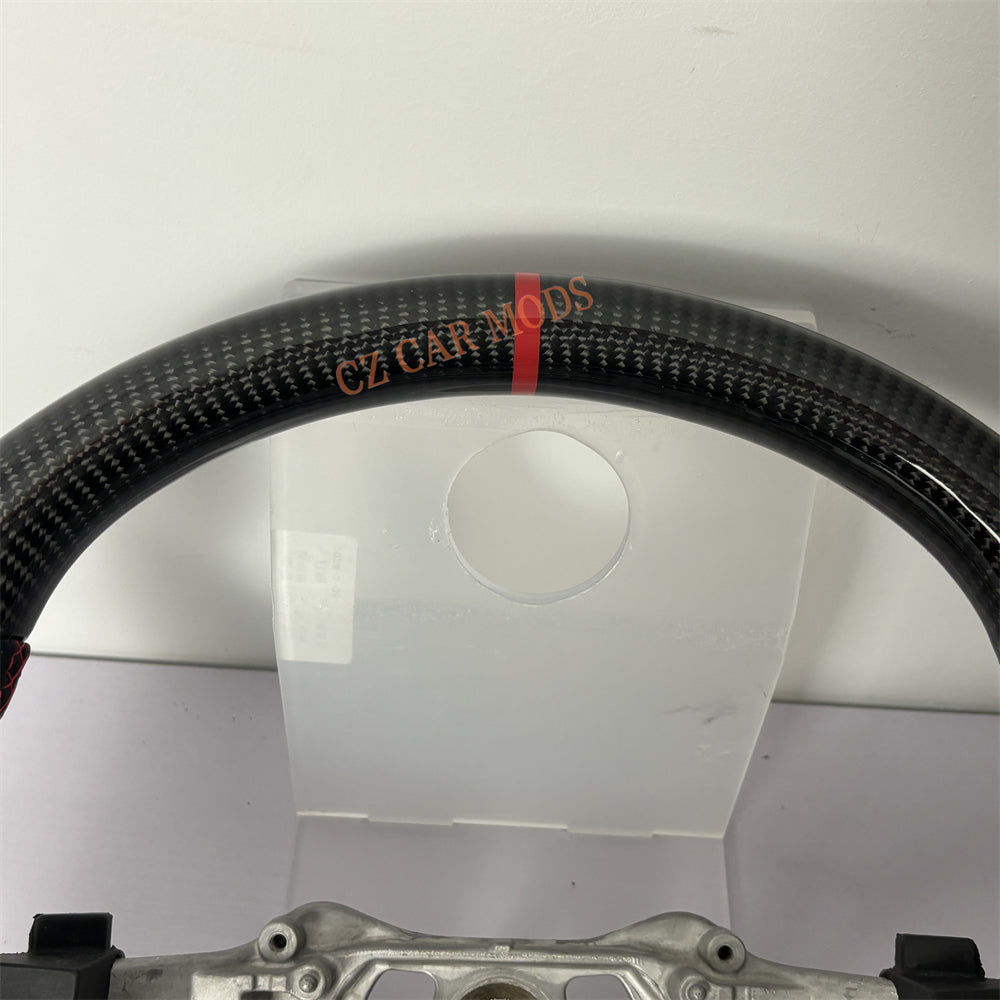 Customized Brand New Carbon Fiber Steering Wheel Auto Accessory With Red Center Strip For Dodge Challenger 2011 2012 2013 2014