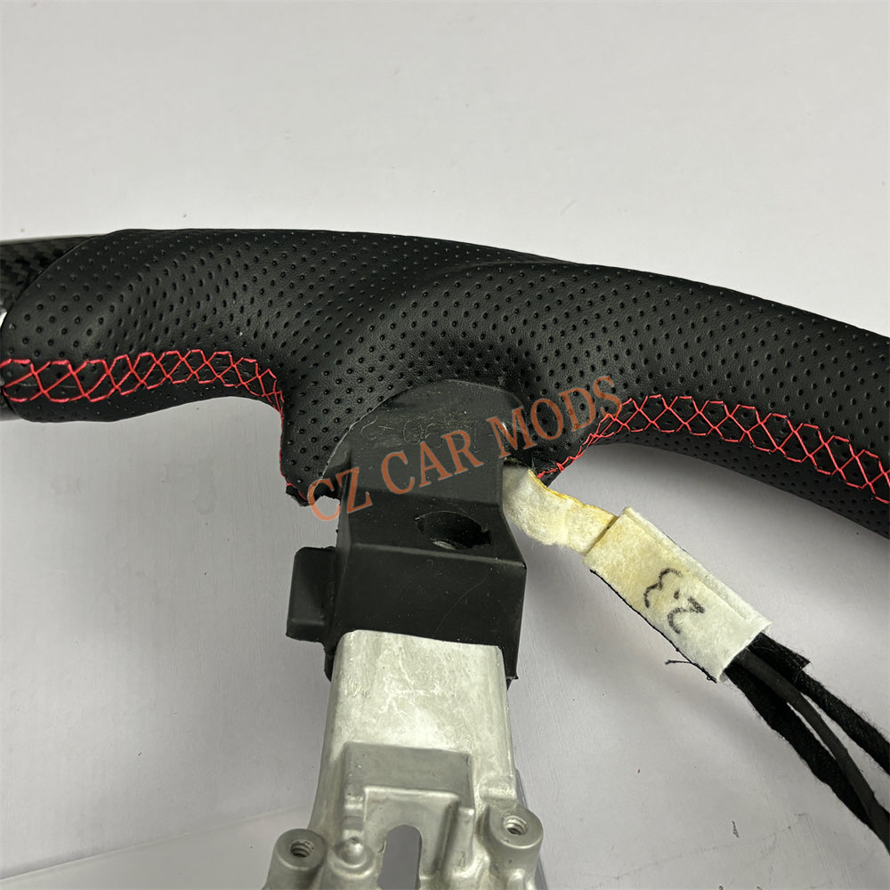 Customized Brand New Carbon Fiber Steering Wheel Auto Accessory With Red Center Strip For Dodge Challenger 2011 2012 2013 2014