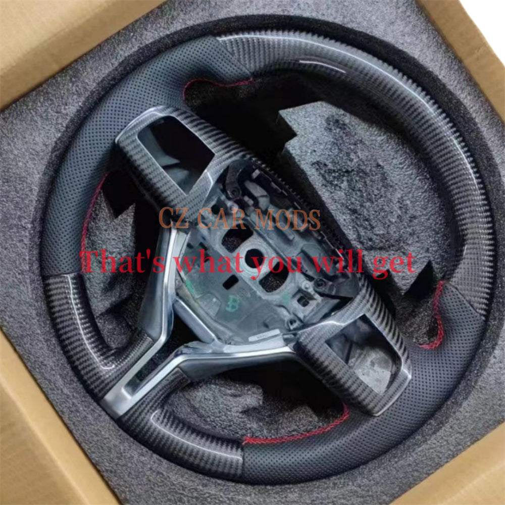 Customized Carbon Fiber Steering Wheel Auto Accessory Original Steering Wheel For Maserati Ghibli Quattroporte Levante 2014 2015 2016 2017 2018 2019 2020 2021 2022 2023 Remanufactured