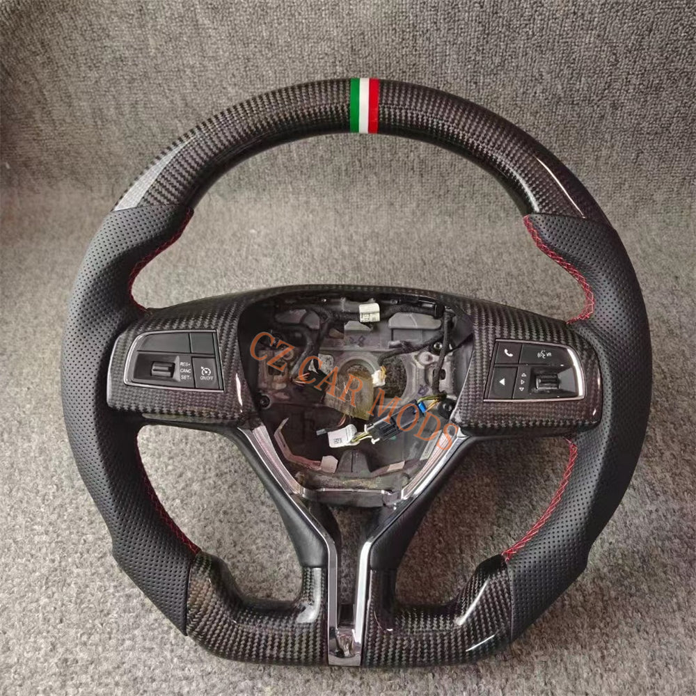 Custom Carbon Fiber Steering Wheel Auto Accessory Original Steering Wheel For 2014 2015 2016 2017 2018 2019 2020 2021 2022 2023 Maserati Ghibli Quattroporte Levante