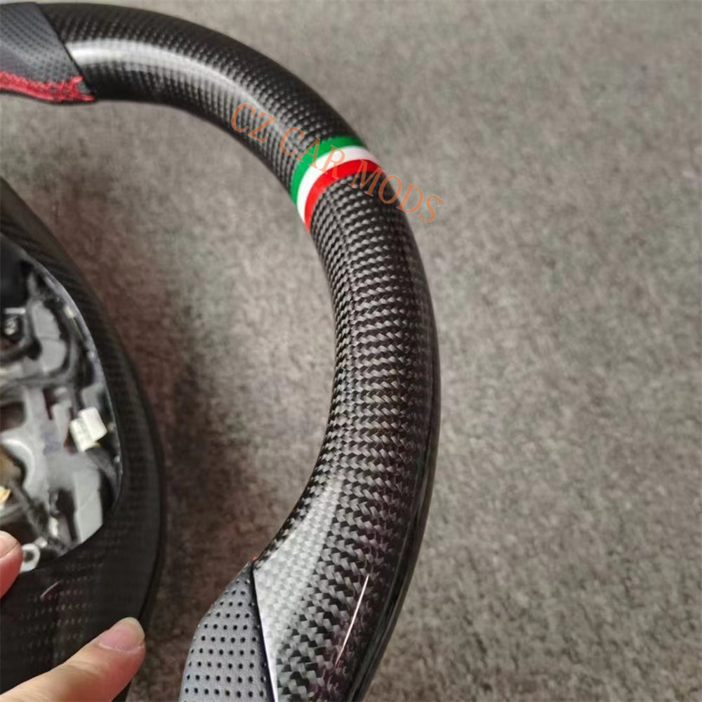 Custom Carbon Fiber Steering Wheel Auto Accessory Original Steering Wheel For 2014 2015 2016 2017 2018 2019 2020 2021 2022 2023 Maserati Ghibli Quattroporte Levante
