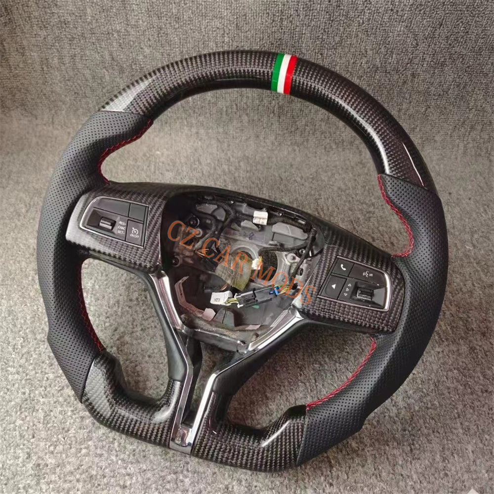 Custom Carbon Fiber Steering Wheel Auto Accessory Original Steering Wheel For 2014 2015 2016 2017 2018 2019 2020 2021 2022 2023 Maserati Ghibli Quattroporte Levante