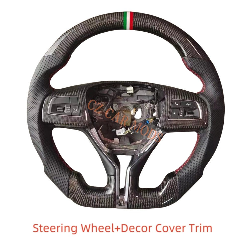Custom Carbon Fiber Steering Wheel Auto Accessory Original Steering Wheel For 2014 2015 2016 2017 2018 2019 2020 2021 2022 2023 Maserati Ghibli Quattroporte Levante