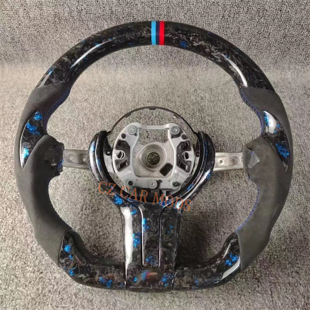 Customized Alcantara Forged Carbon Fiber Steering Wheel Auto Accessory Re-manufactured For BMW M Sport M3 F30 F80 F82 2014 2015 2016 2017 2018 2019 2020