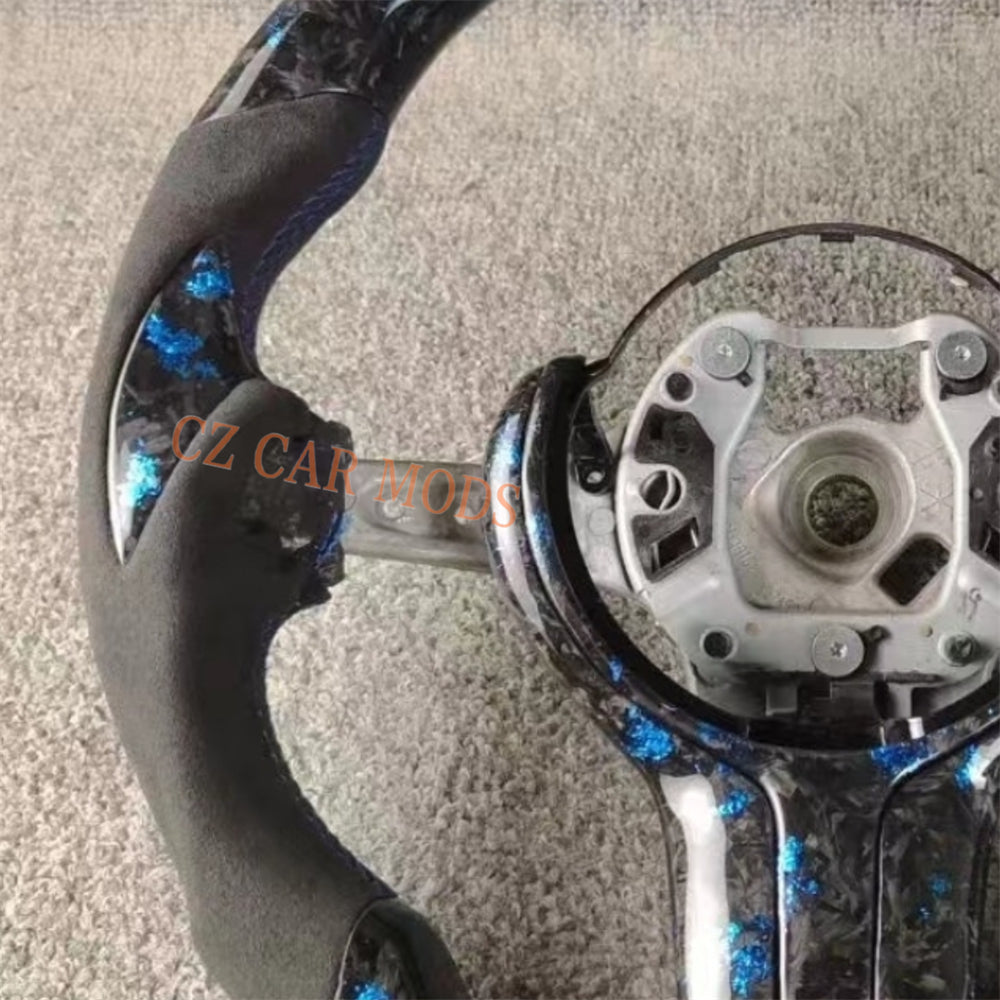Customized Alcantara Forged Carbon Fiber Steering Wheel Auto Accessory Re-manufactured For BMW M Sport M3 F30 F80 F82 2014 2015 2016 2017 2018 2019 2020