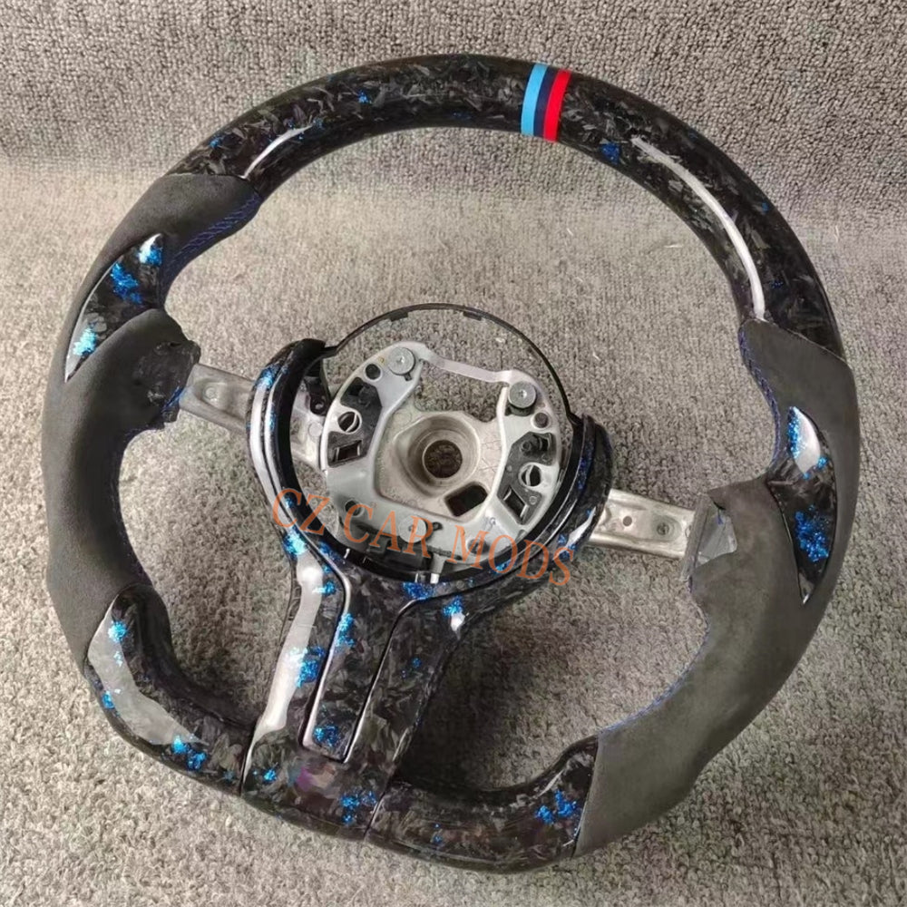Customized Alcantara Forged Carbon Fiber Steering Wheel Auto Accessory Re-manufactured For BMW M Sport M3 F30 F80 F82 2014 2015 2016 2017 2018 2019 2020