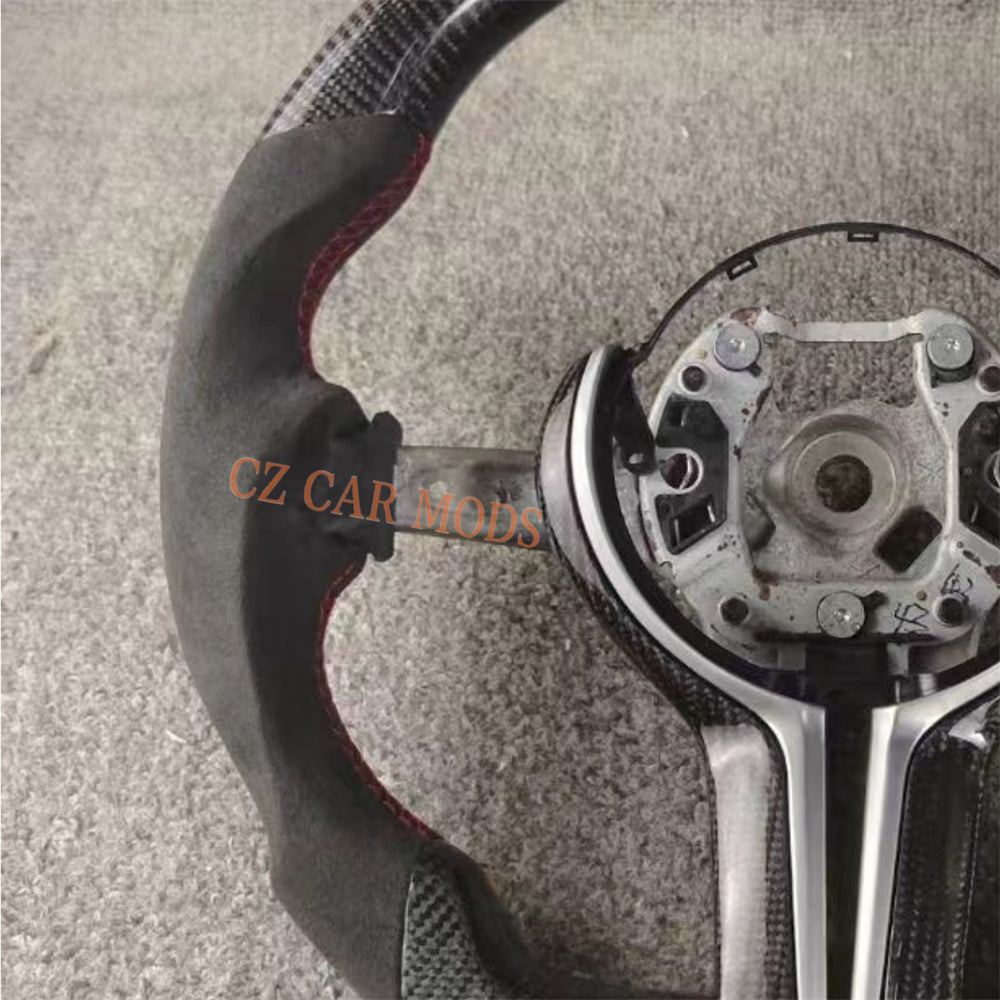 Customized Alcantara Carbon Fiber Steering Wheel Auto Accessory Re-manufactured For BMW M Sport M3 F30 F80 F82 2014 2015 2016 2017 2018 2019 2020