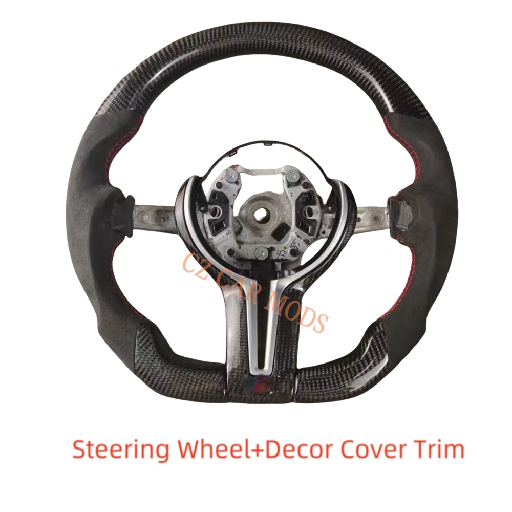 Customized Alcantara Carbon Fiber Steering Wheel Auto Accessory Re-manufactured For BMW M Sport M3 F30 F80 F82 2014 2015 2016 2017 2018 2019 2020