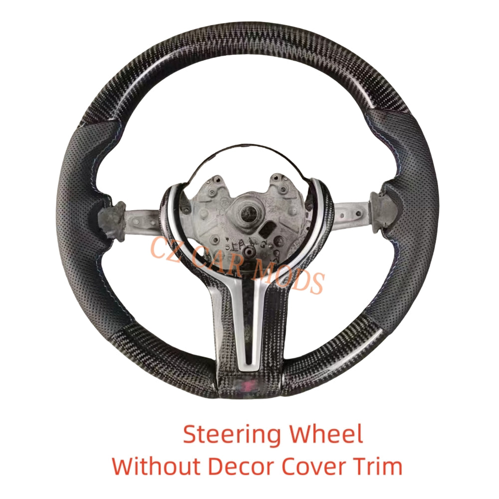 Custom Perforated Leather Carbon Fiber Steering Wheel Auto Accessory Re-manufactured For BMW M Sport M3 F30 F80 F82 2014 2015 2016 2017 2018 2019 2020
