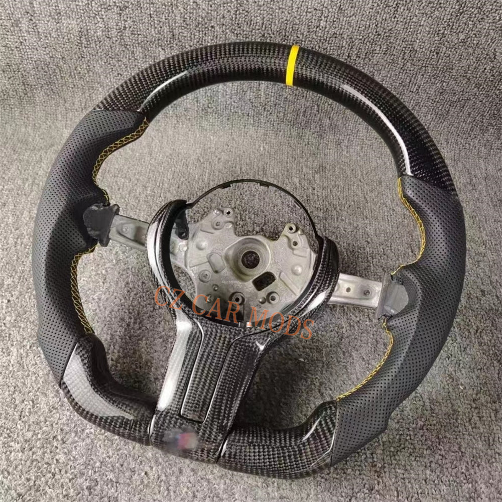 Custom Perforated Leather Carbon Fiber Steering Wheel For BMW M Sport M3 F30 F80 F82 2014 2015 2016 2017 2018 2019 2020 Auto Accessory Re-manufactured