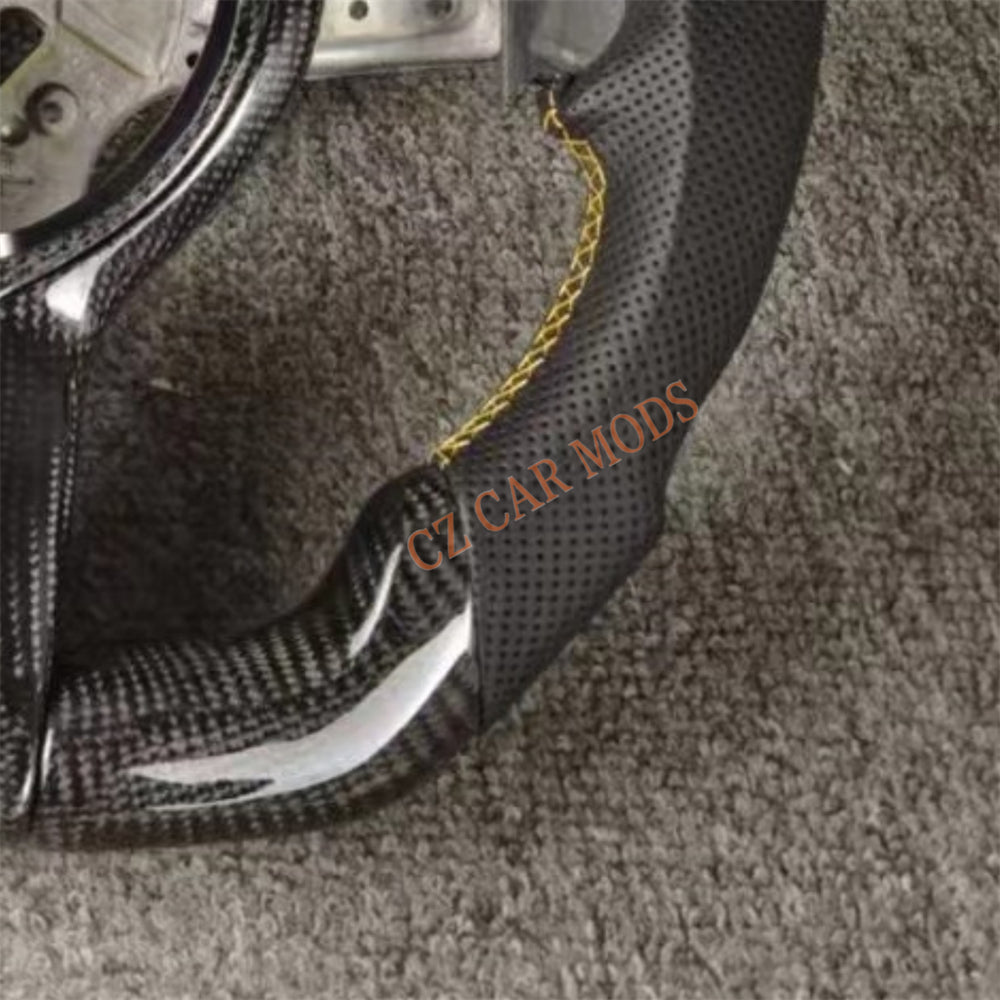 Custom Perforated Leather Carbon Fiber Steering Wheel For BMW M Sport M3 F30 F80 F82 2014 2015 2016 2017 2018 2019 2020 Auto Accessory Re-manufactured