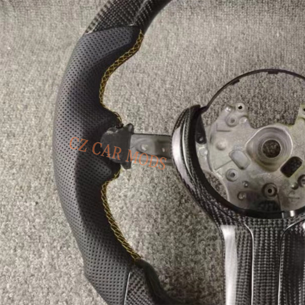 Custom Perforated Leather Carbon Fiber Steering Wheel For BMW M Sport M3 F30 F80 F82 2014 2015 2016 2017 2018 2019 2020 Auto Accessory Re-manufactured
