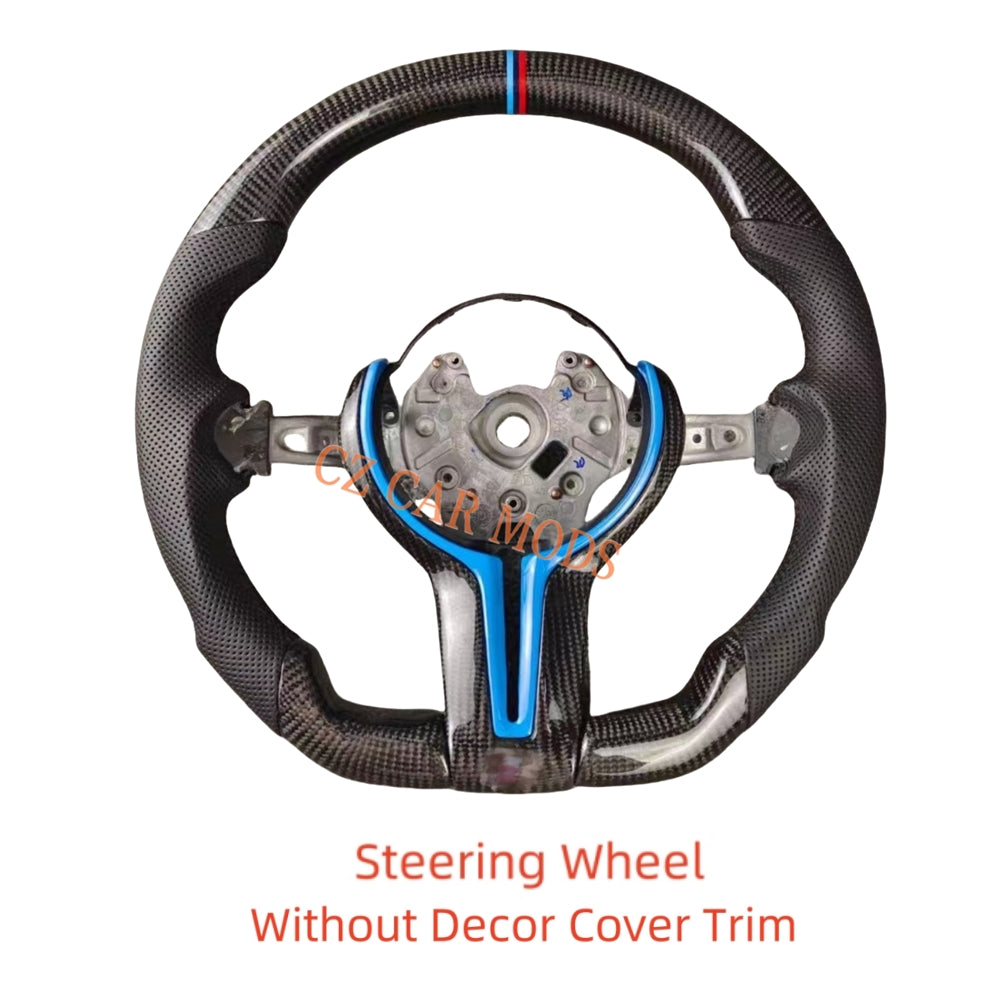 Custom Carbon Fiber Steering Wheel Perforated Leather For BMW M Sport M3 F30 F80 F82 2014 2015 2016 2017 2018 2019 2020 Auto Accessory Re-manufactured