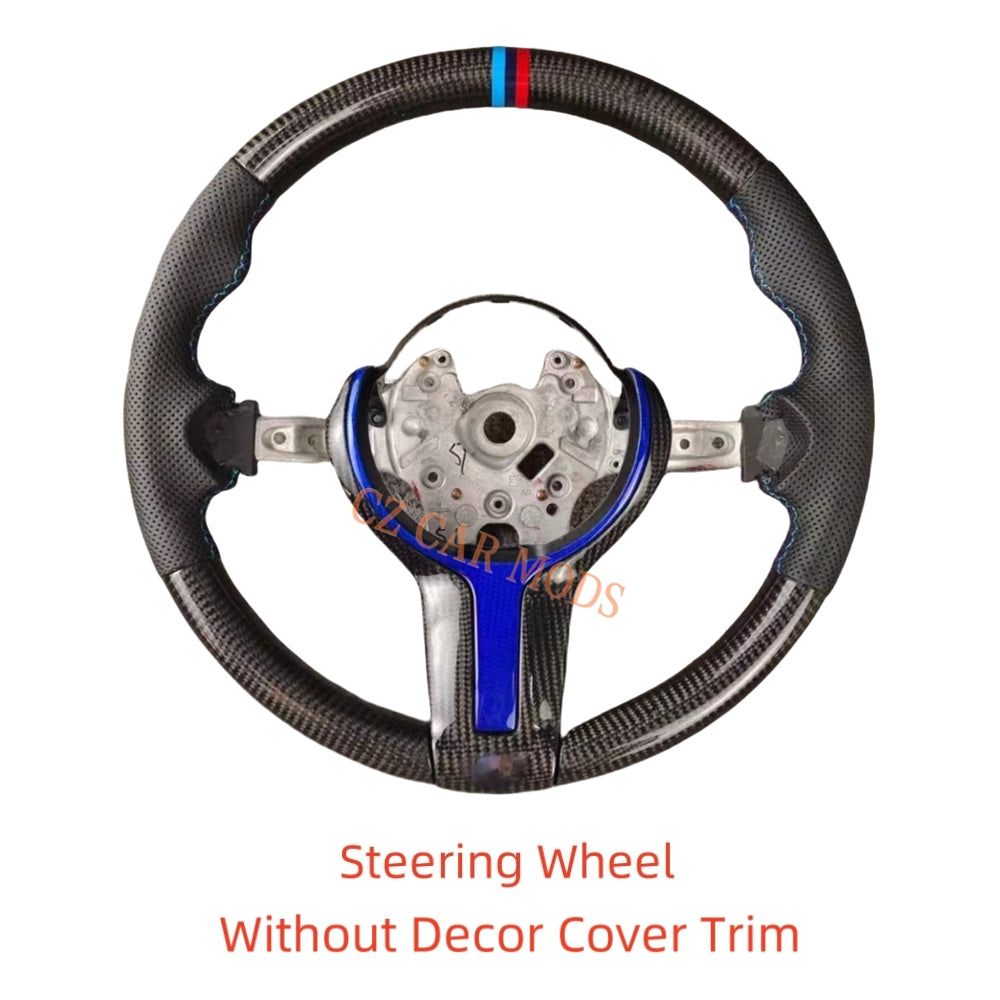 Customized Carbon Fiber Steering Wheel Perforated Leather For BMW M Sport M3 F30 F80 F82 2014 2015 2016 2017 2018 2019 2020 Auto Accessory Re-manufactured