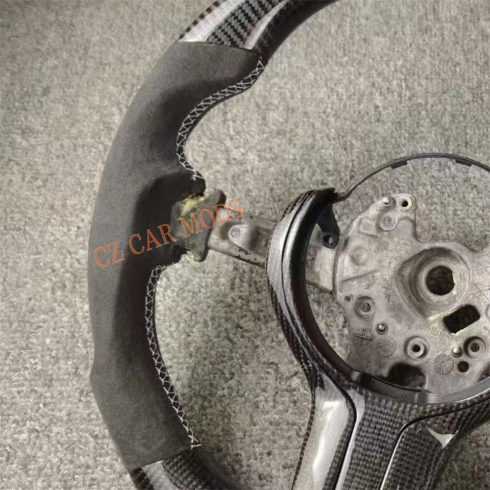 Customized Carbon Fiber Steering Wheel Alcantara For BMW M Sport M3 F30 F80 F82 2014 2015 2016 2017 2018 2019 2020 Auto Accessory Re-manufactured