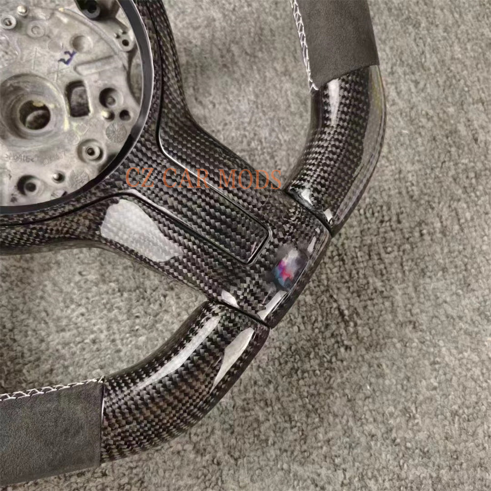Customized Carbon Fiber Steering Wheel Alcantara For BMW M Sport M3 F30 F80 F82 2014 2015 2016 2017 2018 2019 2020 Auto Accessory Re-manufactured