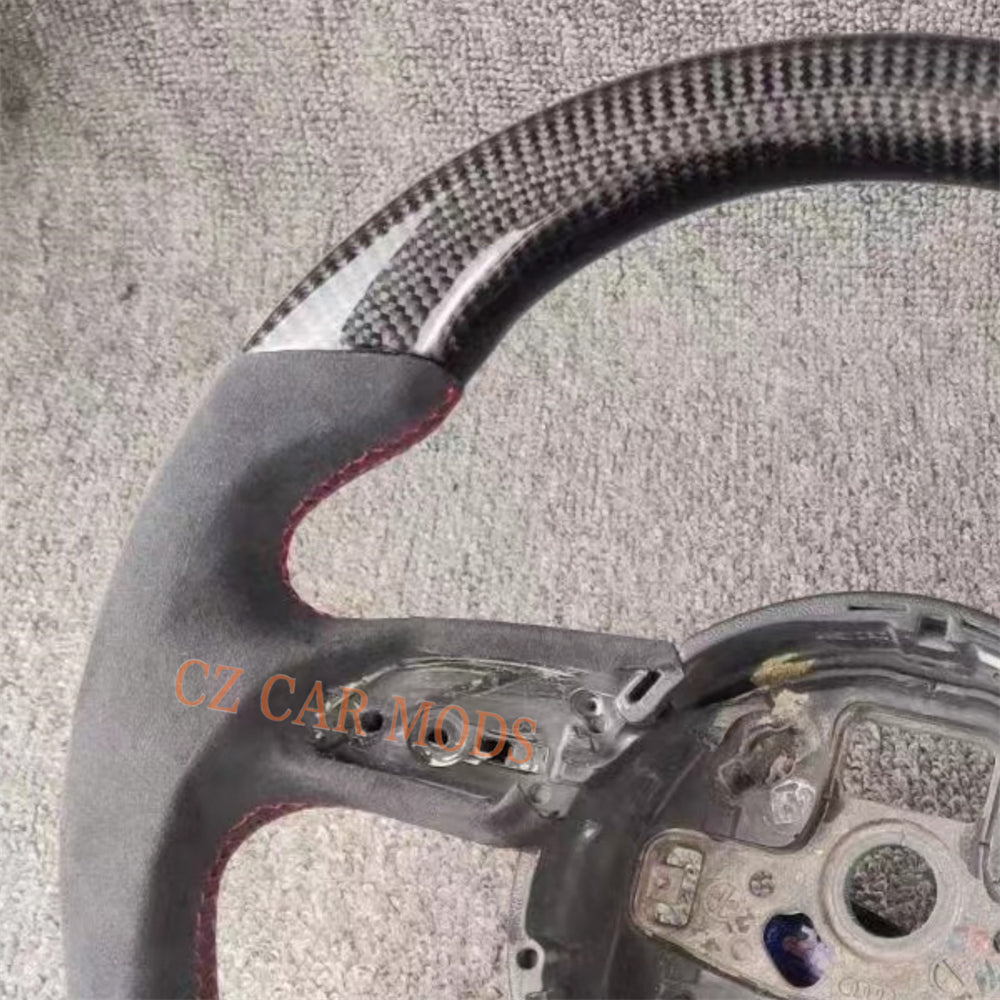 Customized Remanufactured Alcantara Carbon Fiber Steering Wheel Auto Accessory Fit For Audi A4 RS3  2012 2013 2014 2015 2016