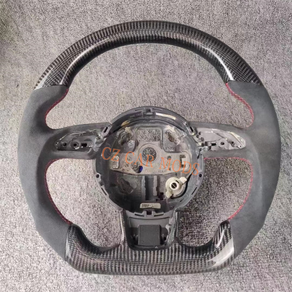 Customized Remanufactured Alcantara Carbon Fiber Steering Wheel Auto Accessory Fit For Audi A4 RS3  2012 2013 2014 2015 2016