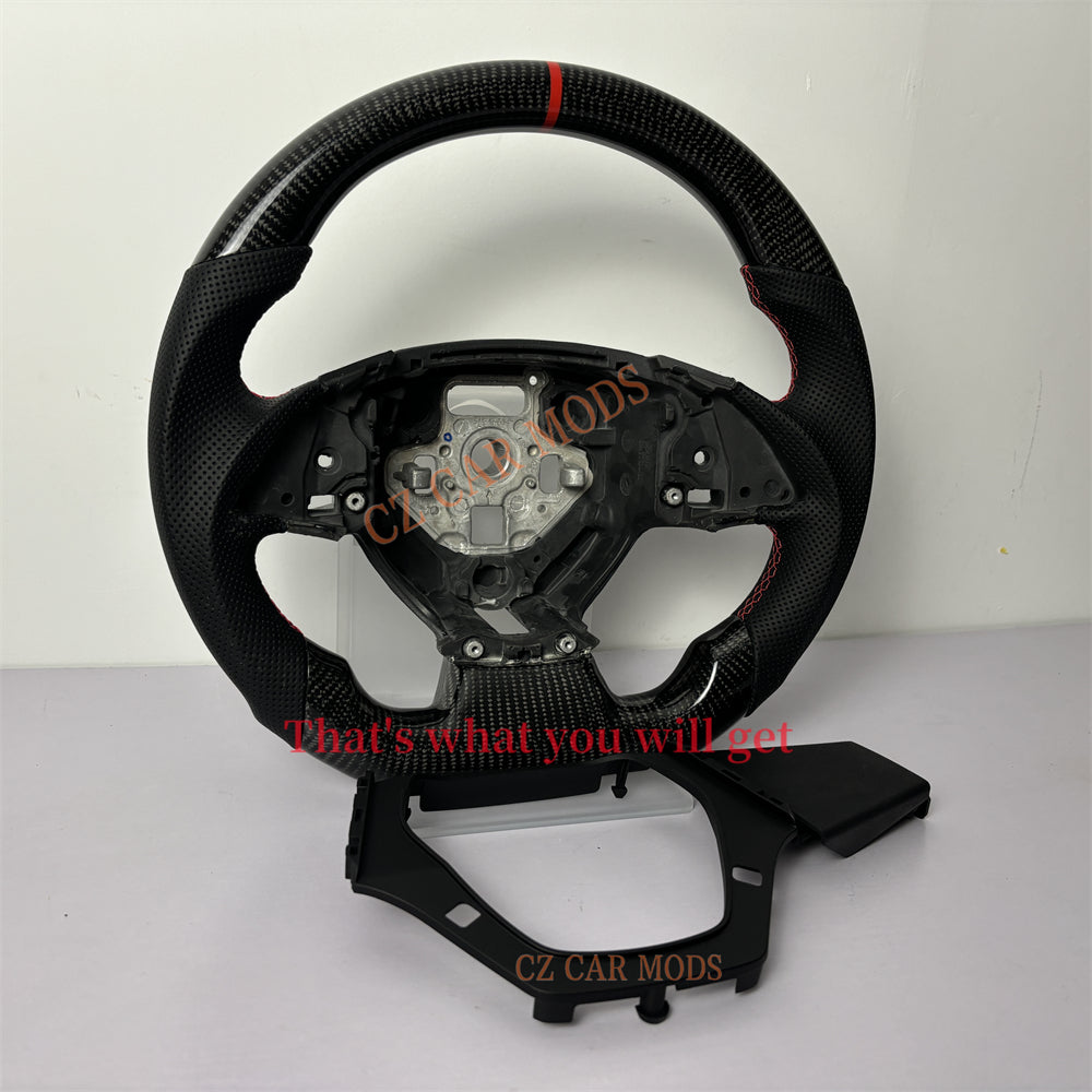 Customized Brand New Perforated Leather Carbon Fiber Steering Wheel Auto Accessory Red Strip Fit For Chevrolet Camaro 2016 2017 2018 2019 2020 2021 2022