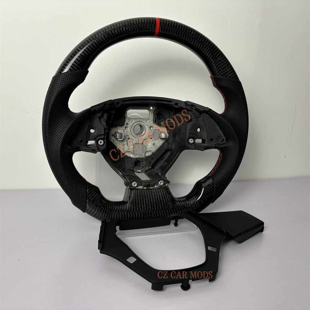Customized Brand New Perforated Leather Carbon Fiber Steering Wheel Auto Accessory Red Strip Fit For Chevrolet Camaro 2016 2017 2018 2019 2020 2021 2022