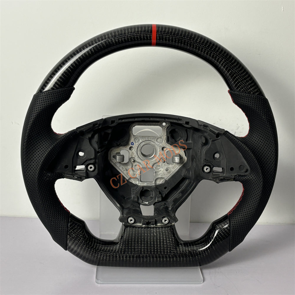 Customized Brand New Perforated Leather Carbon Fiber Steering Wheel Auto Accessory Red Strip Fit For Chevrolet Camaro 2016 2017 2018 2019 2020 2021 2022