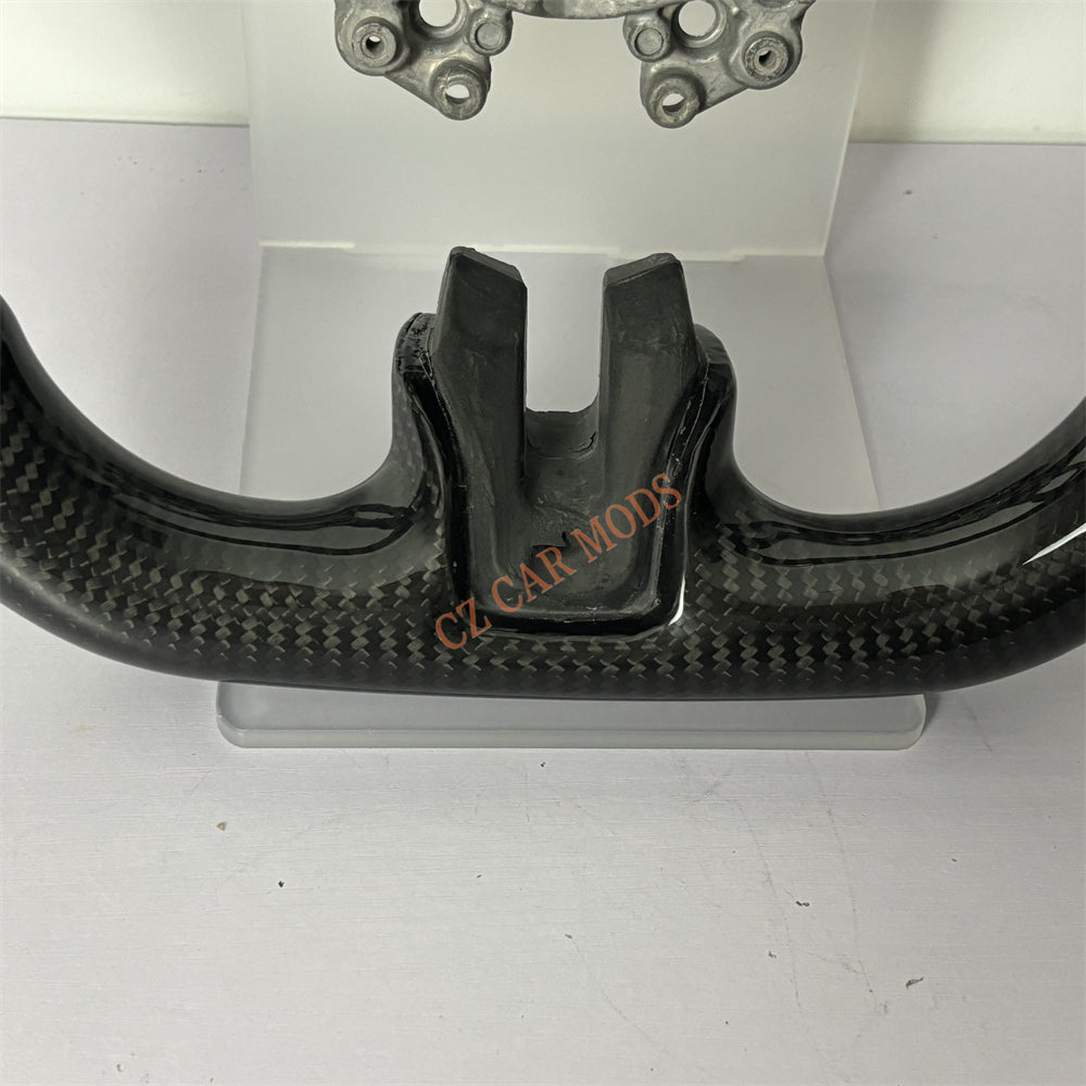 Customized Brand New Perforated Leather Carbon Fiber Steering Wheel Auto Accessory Red Strip Fit For Ford Mustang 2018 2019 2020