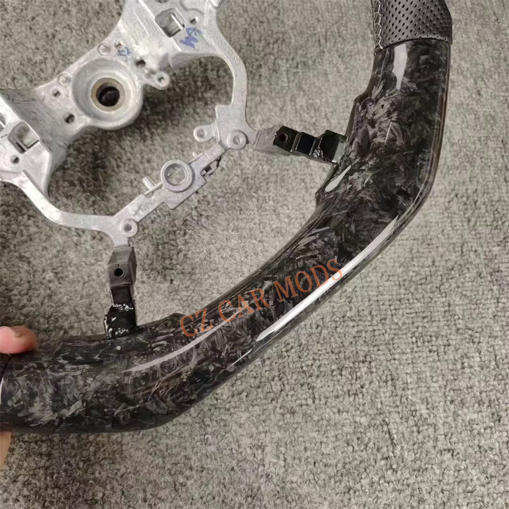 Customized Brand New Forged Carbon Fiber Steering Wheel Auto Accessory Steering Wheel With Grey Strip For Toyota PRADO 2018 2019 2020