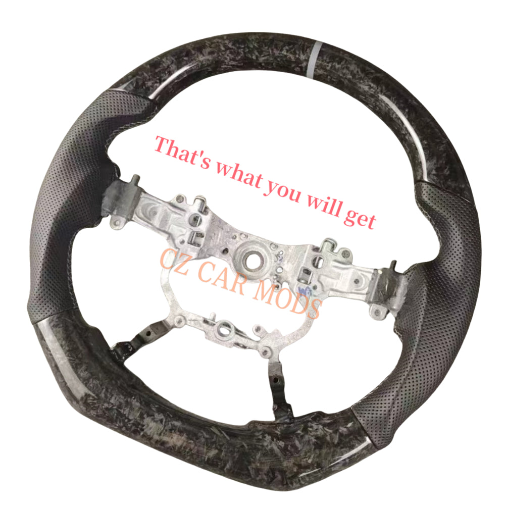 Customized Brand New Forged Carbon Fiber Steering Wheel Auto Accessory Steering Wheel With Grey Strip For Toyota PRADO 2018 2019 2020