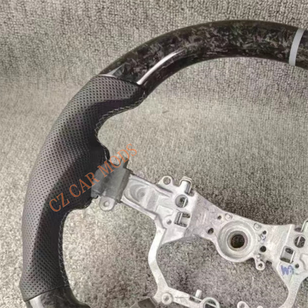 Customized Brand New Forged Carbon Fiber Steering Wheel Auto Accessory Steering Wheel Grey Strip For Toyota Alphard 2015 2016 2017 2018 2019 2020 2021 2022