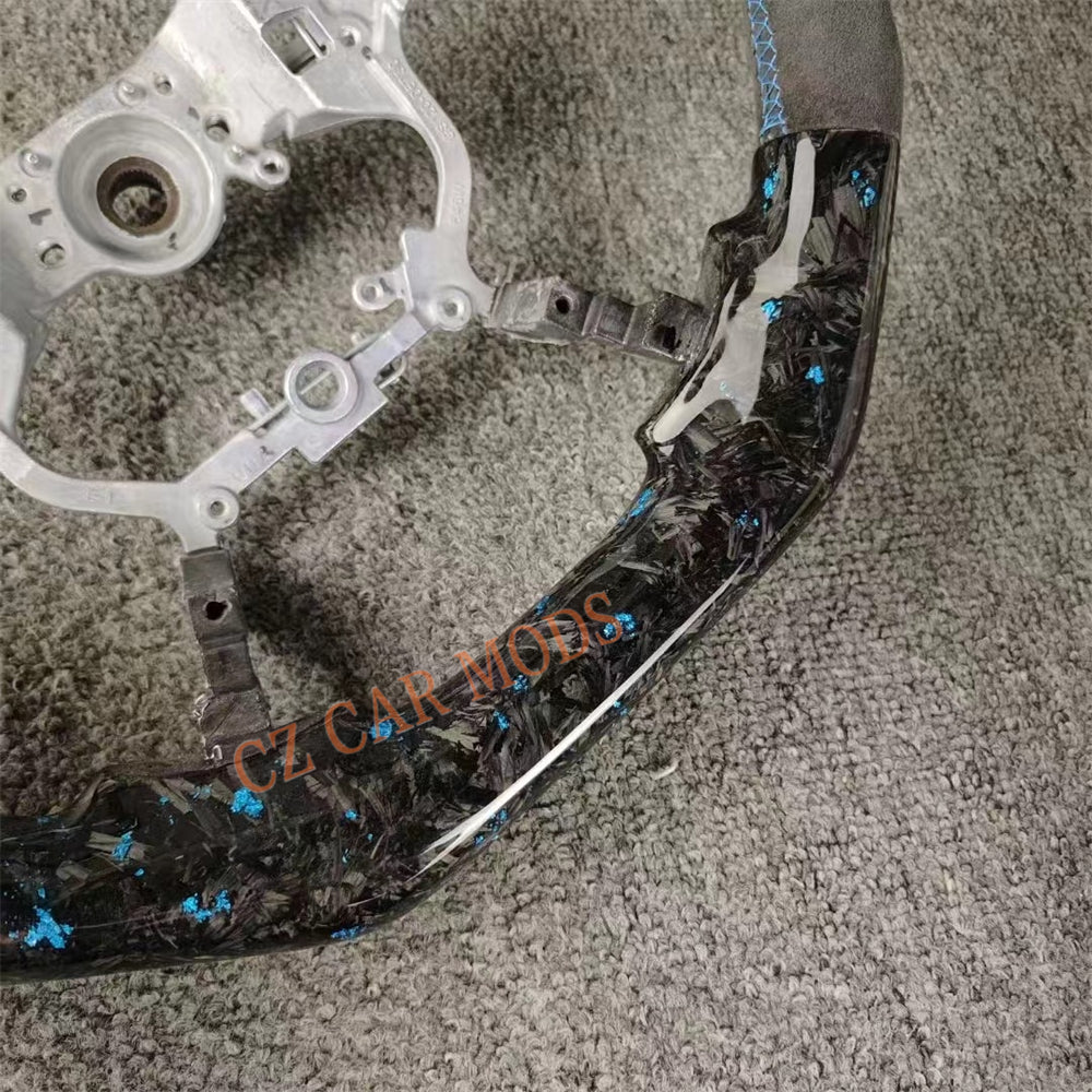 Customized Brand New Forged Carbon Fiber Steering Wheel Auto Accessory Steering Wheel Alcantara For Toyota Alphard 2015 2016 2017 2018 2019 2020 2021 2022