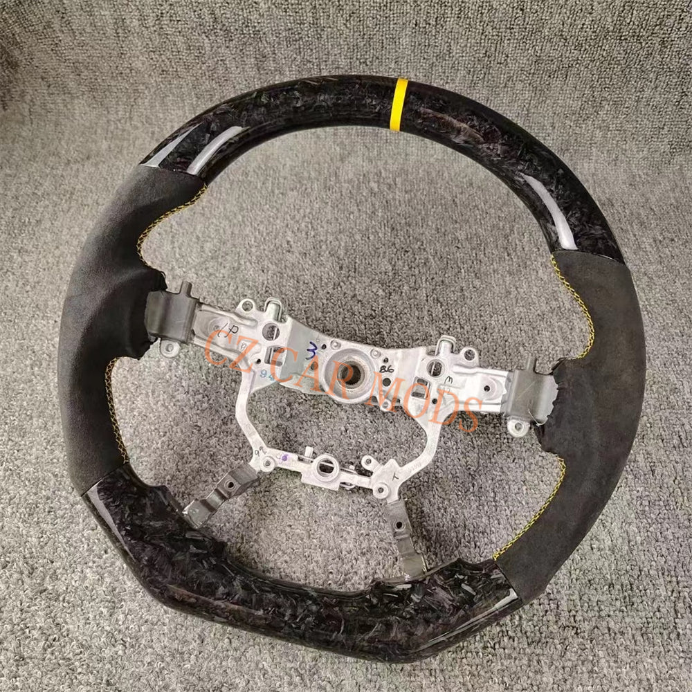 Customized Brand New Forged Carbon Fiber Steering Wheel Auto Accessory Steering Wheel Yellow Strip For Toyota Alphard 2015 2016 2017 2018 2019 2020 2021 2022