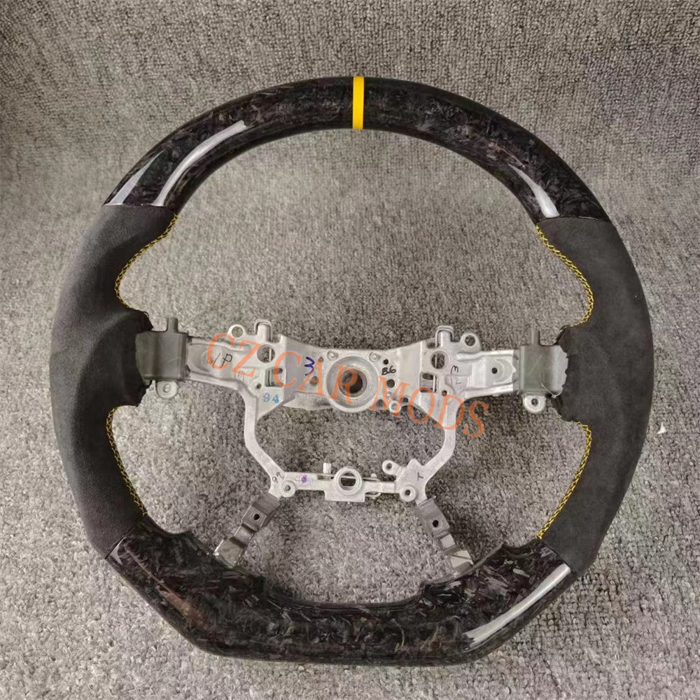 Customized Brand New Forged Carbon Fiber Steering Wheel Auto Accessory Steering Wheel Yellow Strip For Toyota Alphard 2015 2016 2017 2018 2019 2020 2021 2022
