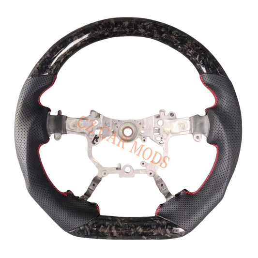 Customized Brand New Black Perforated Leather Forged Carbon Fiber Steering Wheel Auto Accessory Fit For Toyota Alphard 2015 2016 2017 2018 2019 2020 2021 2022