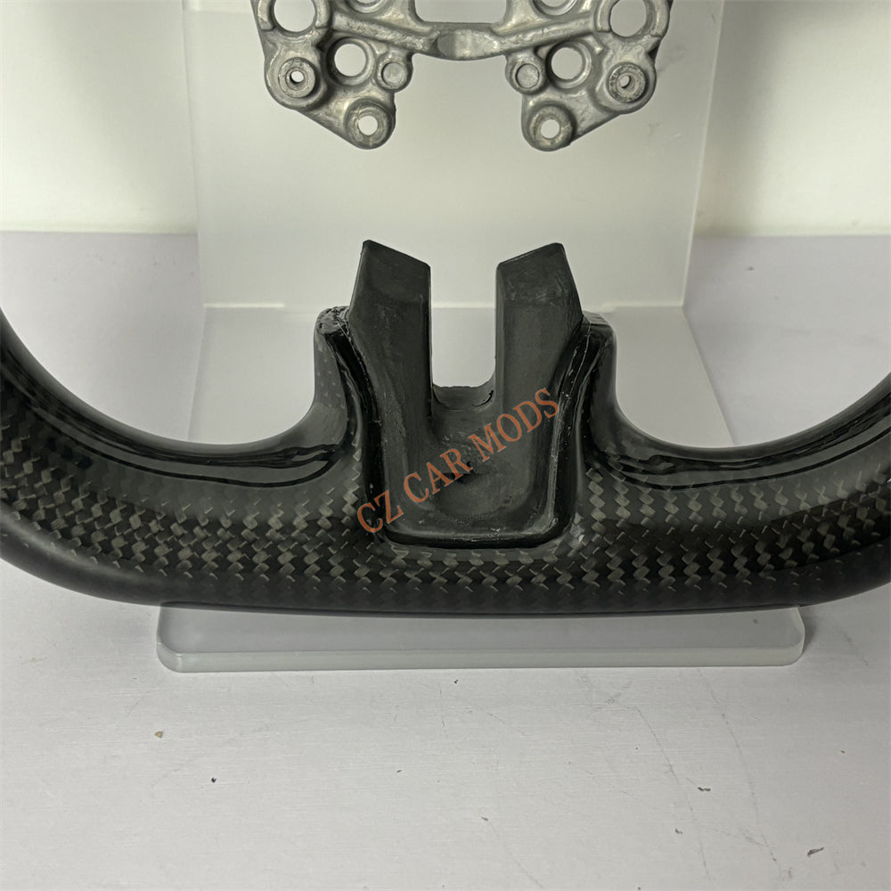 Customized Brand New Perforated Leather Carbon Fiber Steering Wheel Auto Accessory Red Strip Fit For Ford Mustang 2018 2019 2020