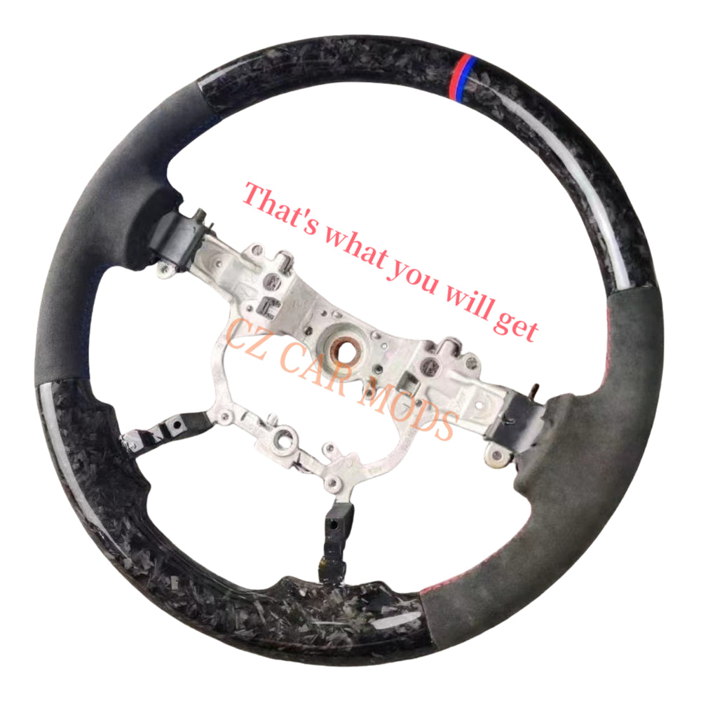 Customized Brand New Alcantara Forged Carbon Fiber Steering Wheel Auto Accessory Steering Wheel For Toyota Alphard 2015 2016 2017 2018 2019 2020 2021 2022