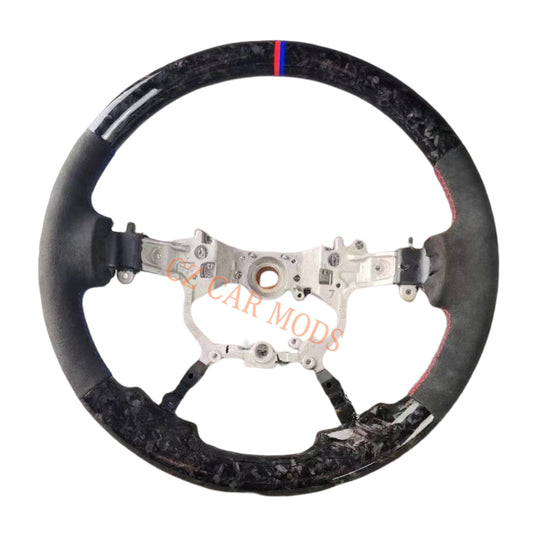 Customized Brand New Alcantara Forged Carbon Fiber Steering Wheel Auto Accessory Steering Wheel For Toyota Alphard 2015 2016 2017 2018 2019 2020 2021 2022