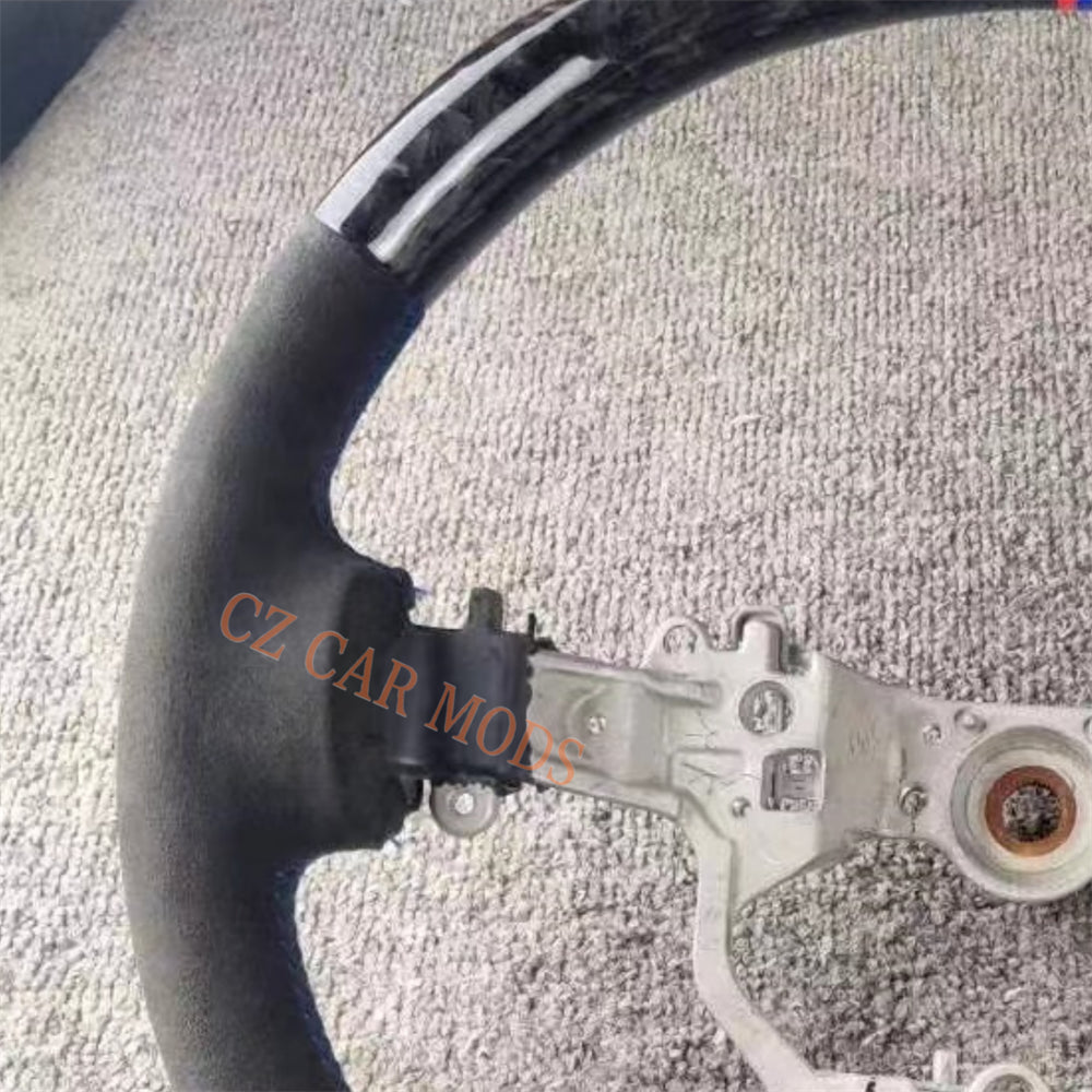 Customized Brand New Alcantara Forged Carbon Fiber Steering Wheel Auto Accessory Steering Wheel For Toyota Alphard 2015 2016 2017 2018 2019 2020 2021 2022