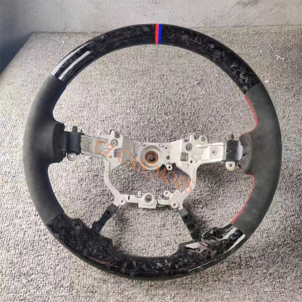 Customized Brand New Alcantara Forged Carbon Fiber Steering Wheel Auto Accessory Steering Wheel For Toyota Alphard 2015 2016 2017 2018 2019 2020 2021 2022