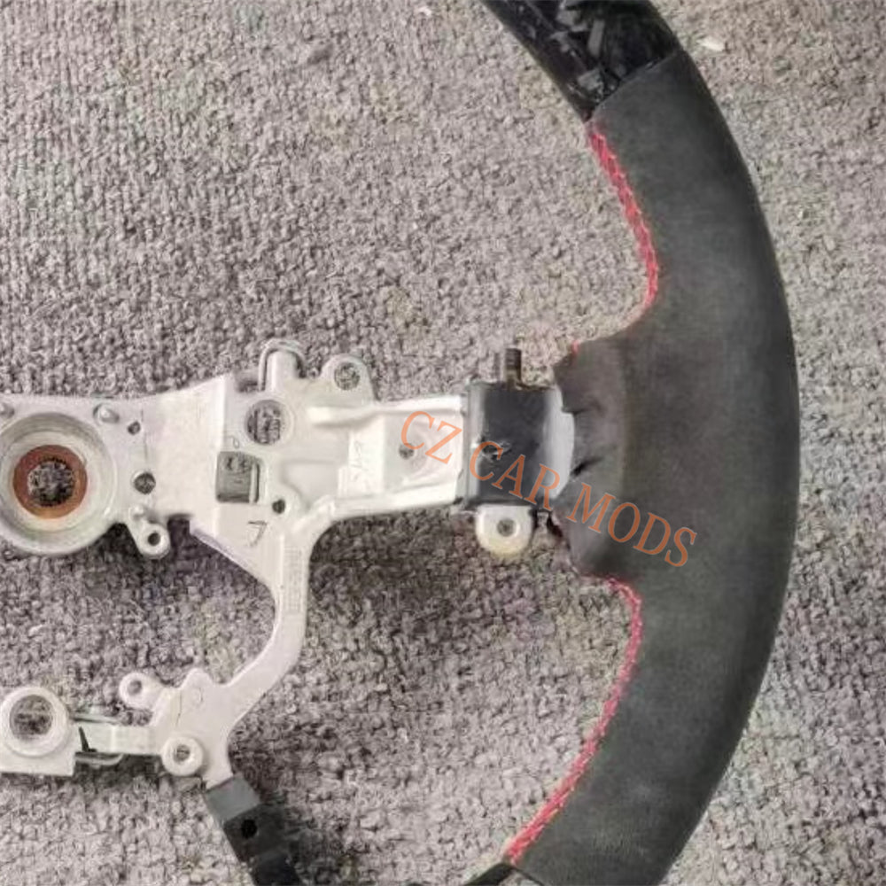 Customized Brand New Alcantara Forged Carbon Fiber Steering Wheel Auto Accessory Steering Wheel For Toyota Alphard 2015 2016 2017 2018 2019 2020 2021 2022
