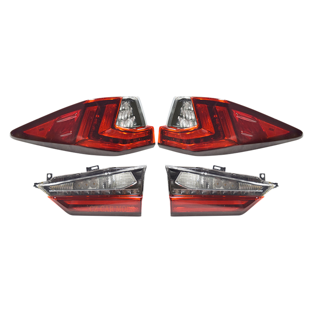 A Pari Tail Light Rear Lamps LED For 2016 2017 2018 2019 Lexus RX Red Lens