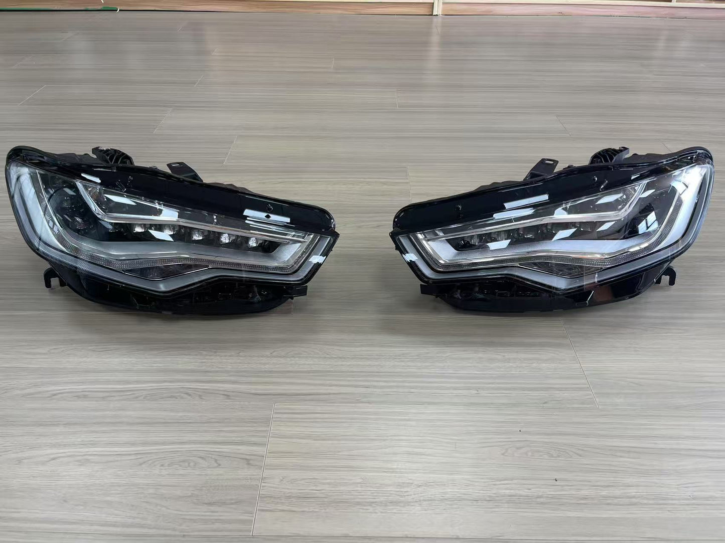 Pair LED Headlights For 2012 2013 2014 2015 AUDI A6 xenon to led Car Headlight Replacement Modification